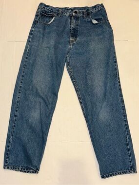 Guess Men's Relaxed Blue Denim Jeans